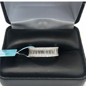 925 Sterling Silver 4.26CT MOISSANITE Eternity Band Ring Size 7